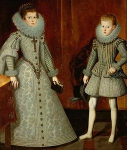 国王腓力四世。西班牙与他的妹妹的公主安娜