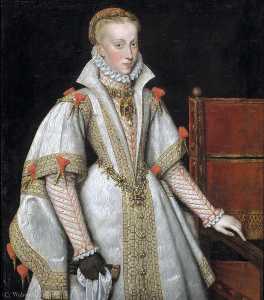 Portrait von Anna von Österreich königin  von  Spanien Verankert