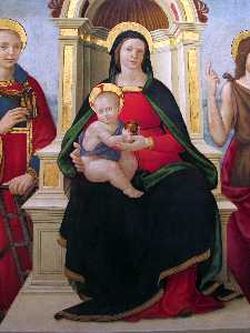 Sebastiano mainardi, madonna col bambino e santi