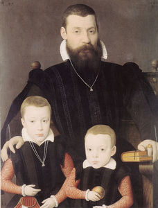 阿德里安面包车Santvoort和他的儿子纪尧姆和阿德里安