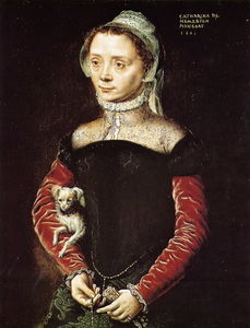 Porträt einer Frau mit Hund
