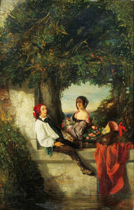 Young couple under a tree