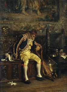 A footman sleeping (1871)