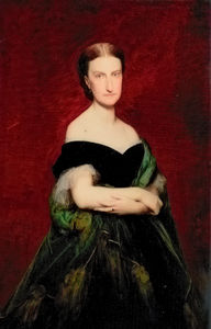 Portrait of Maria Carolina Augusta of Bourbon, princess of Two Sicilies, Duchess of Aumale