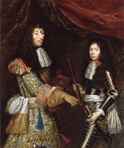 Prince de Conde and his eldest son Henri Jules de Bourbon, Duc d'Enghien.