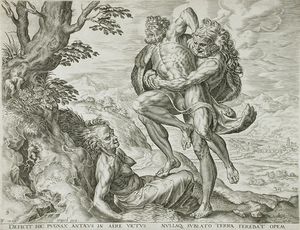 Hercules defeats Antaeus