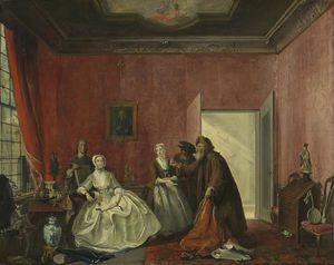 该挥霍或浪费的女人，第三幕，场景V，从播放托马斯Asselijn（Joanna和波兰犹太商人）