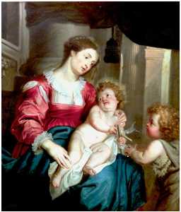 vergine con bambino e le  piccolo  santo  Giovanni