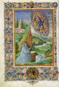 Vision of Saint Bernard in sermones in cantica canticorum of Saint Bernard and gilberto Hoyland