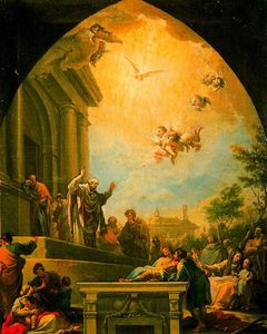 St. Eugene Predigt, von Bayeu, Kreuzgang der Kathedrale von Toledo