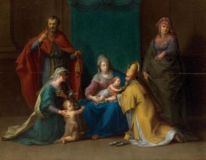 Cristo nel Tempio con Sant Anna, Elisabetta e Giovanni Battista, così come il profeta Simeone