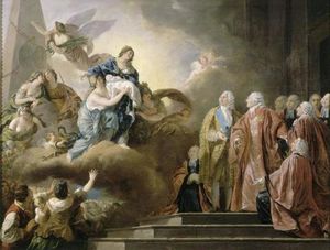 Allegorical painting of the birth of Louis Joseph