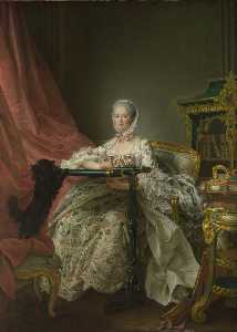 Madame von Pompadour bei ihr stickrahmen