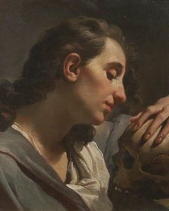 Etude d une Lady contemplant un crâne