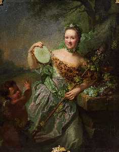 Portrait of Anna Regina from Olthoff as Bacchantin