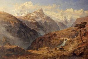 Monte Bianco, nei pressi di Cormayeur, la Valle d Aosta (1848)