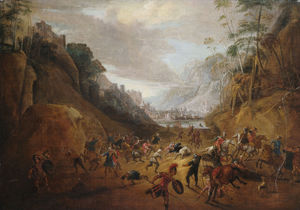 Landscape with a scene of the Conversion of Saul.