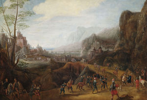 Landscape with a scene of the Conversion of Saul