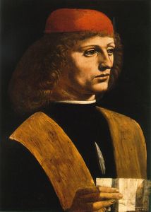 Portrait of a Musician, Attributed to Giovanni Ambrogio de Predis or Leonardo