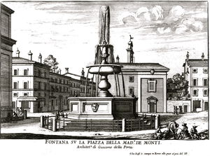Engraving of Piazza dei Monti