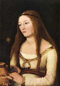 Portrait of Katharina Schwarz with the attributes of their Nahmensheiligen