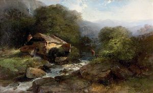 Welsh Landscape with a Watermill