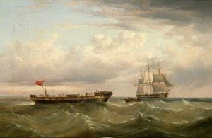 三桅帆船“广州”被遗弃
