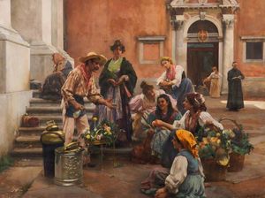 Venezianischen Wasserverkäufer