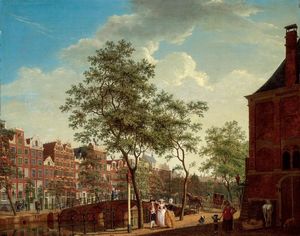 A view on the Keizersgracht from the Westermarkt,