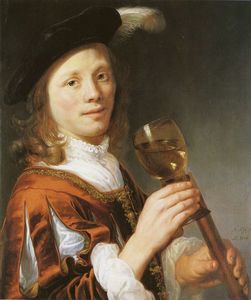 Boy with Wine Glass and Flute