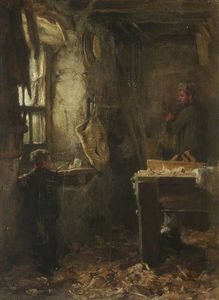 Interior, tienda de carpintero