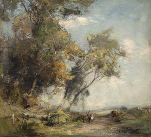 Landscape with Trees and Children