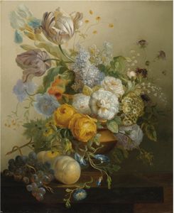 Still Life of Flowers and Fruit