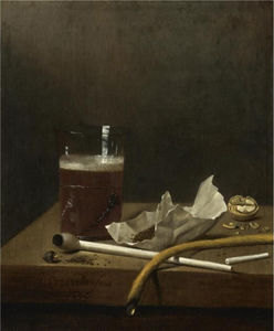 Still Life with a Glass of Beer, a Pipe, Tobacco and Other Requisites of Smoking