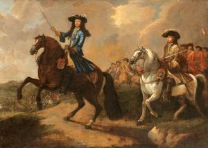 William III and Prince George of Denmark at the Battle of the Boyne