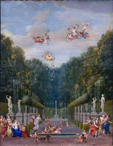 Le bosquet de la galerie d'eau dans les jardins de Versailles