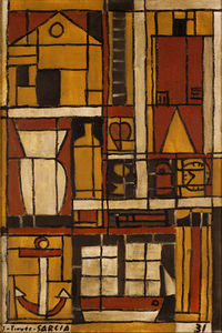 建设红色和赭石 - （1931）
