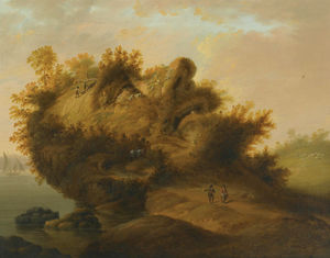 An anthropomorphic landscape with the profile of a man's head