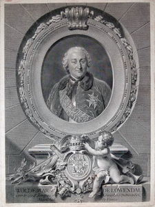 Portrait of Ulrich Woldemar, count of Lowendal, marshal of France