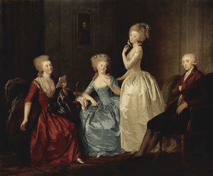Portrait de la comtesse Saltykowa et sa famille