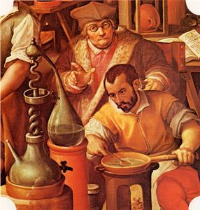 Francesco I nel suo laboratorio alchemico(detail)