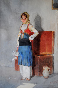 Young girl with local costume