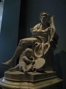 Estatua de George Frederick Handel por Louis-François Roubiliac en el Victoria and Albert Museum.