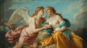 Cupido y Psique, Alegoría de los cinco sentidos (dessus de porte)
