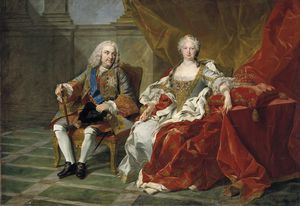 Portrait de Philippe V d Espagne et Elisabeth Farnèse