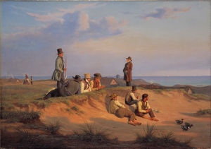 Men of Skagen a summer evening in fair wheather