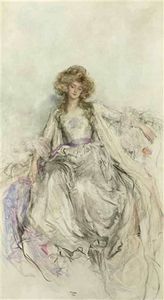Une dame élégante dans une robe de soirée