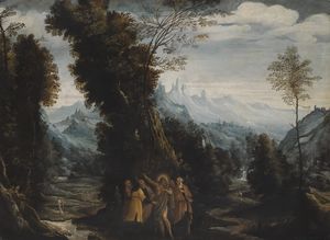 Paesaggio con Giovanni il Battista a predicare nel deserto