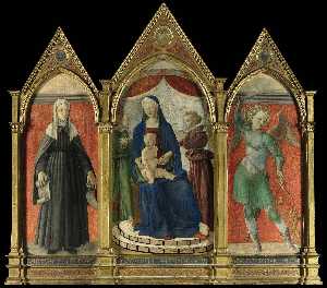 Trittico con Maestà, Santa Brigida e san Michele