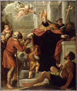Santo Tomás de Villanueva repartiendo limosnas